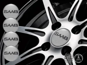 Saab Adesivi Cupola Stile Etichette Cerchio Alta Qualità